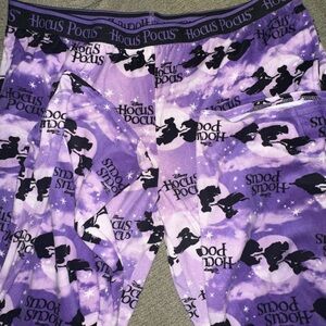 Disney Hocus Pocus plush sleep pants purple and black womens size 2x